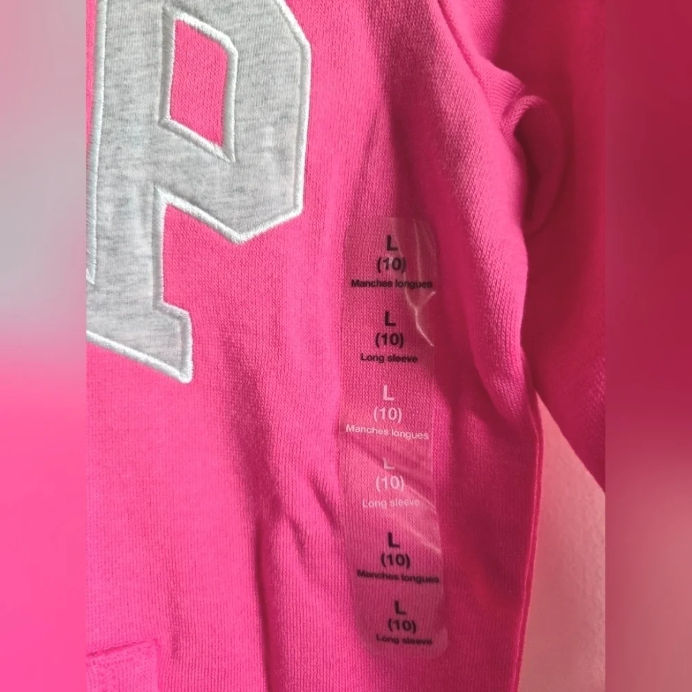 NWT! GAP, V-Fall Logo Pullover Hoodie, Pink Jubilee, Size Large , NEW!